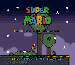 Super Mario World - Back to the Classics (custom music) Title Screen
